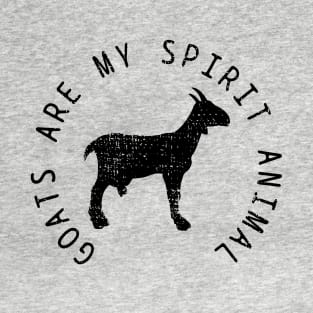 Goats Are My Spirit Animal // Black T-Shirt